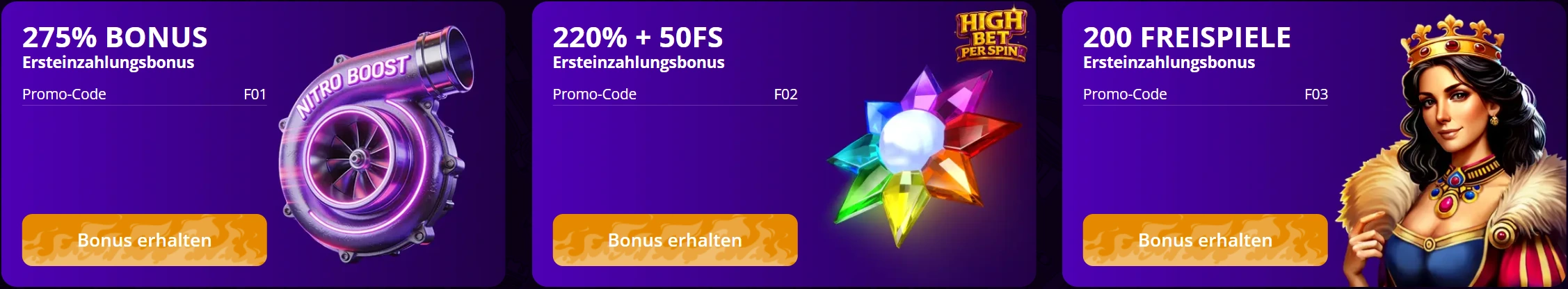 f1 casino bonus